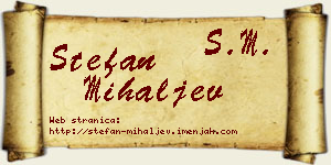 Stefan Mihaljev vizit kartica
